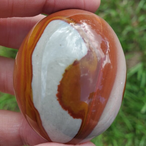 Polychrome Jasper Palm Stone (PC202) - Picture 3 of 9